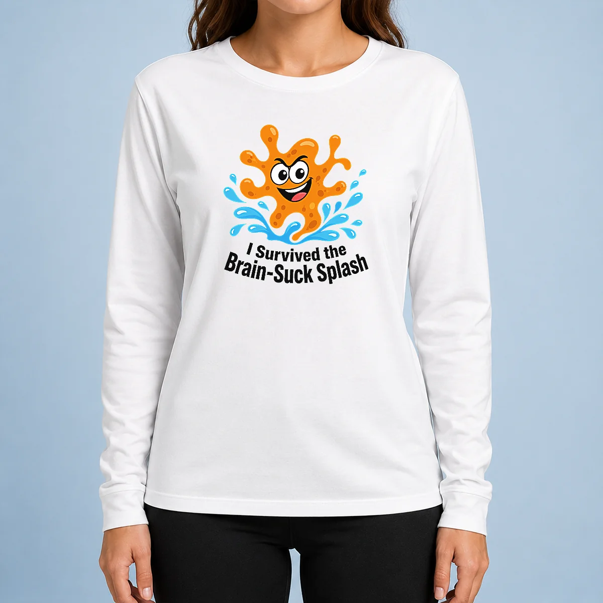 Hot Pretty Cheeky Brain Suck Amoeba Minimalist Long Sleeve Shirt