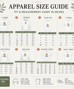 Size chart for Hot Pretty Cheeky Brain Suck Amoeba Minimalist showing measurements in inches and cm