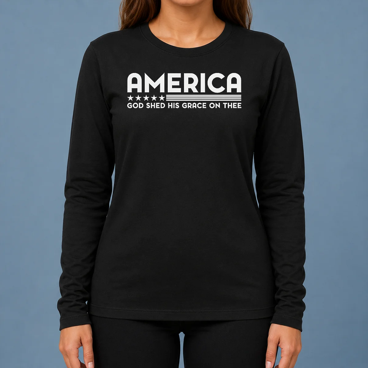 Hot Pretty God Shed His Grace On Thee Long Sleeve Shirt