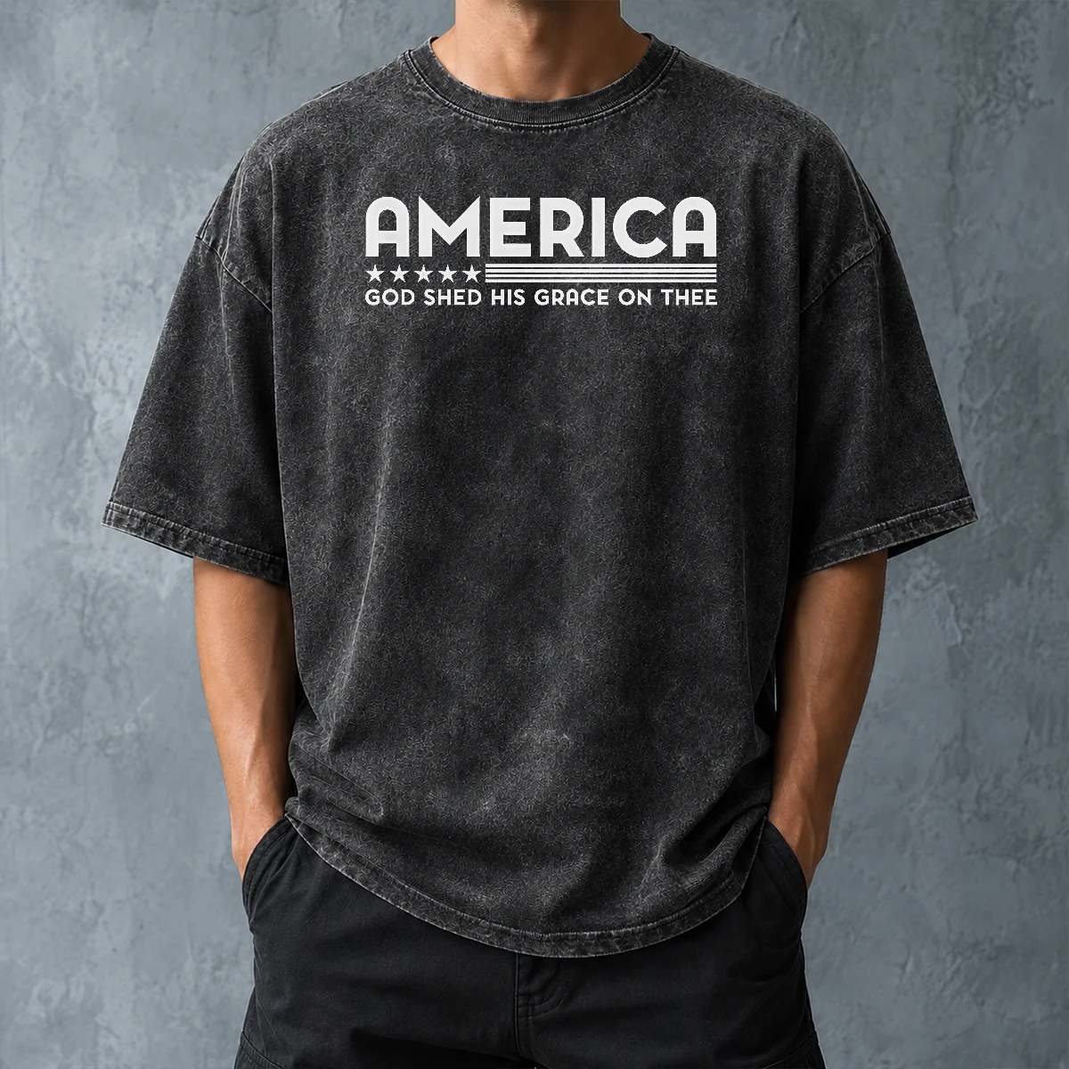 Hot Pretty God Shed His Grace On Thee Washed T-Shirt