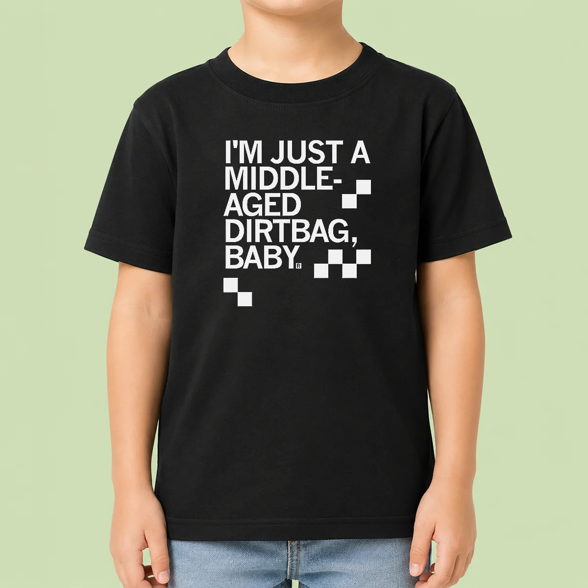 Hot Pretty Middle Aged Dirt Bag Kids T-Shirt