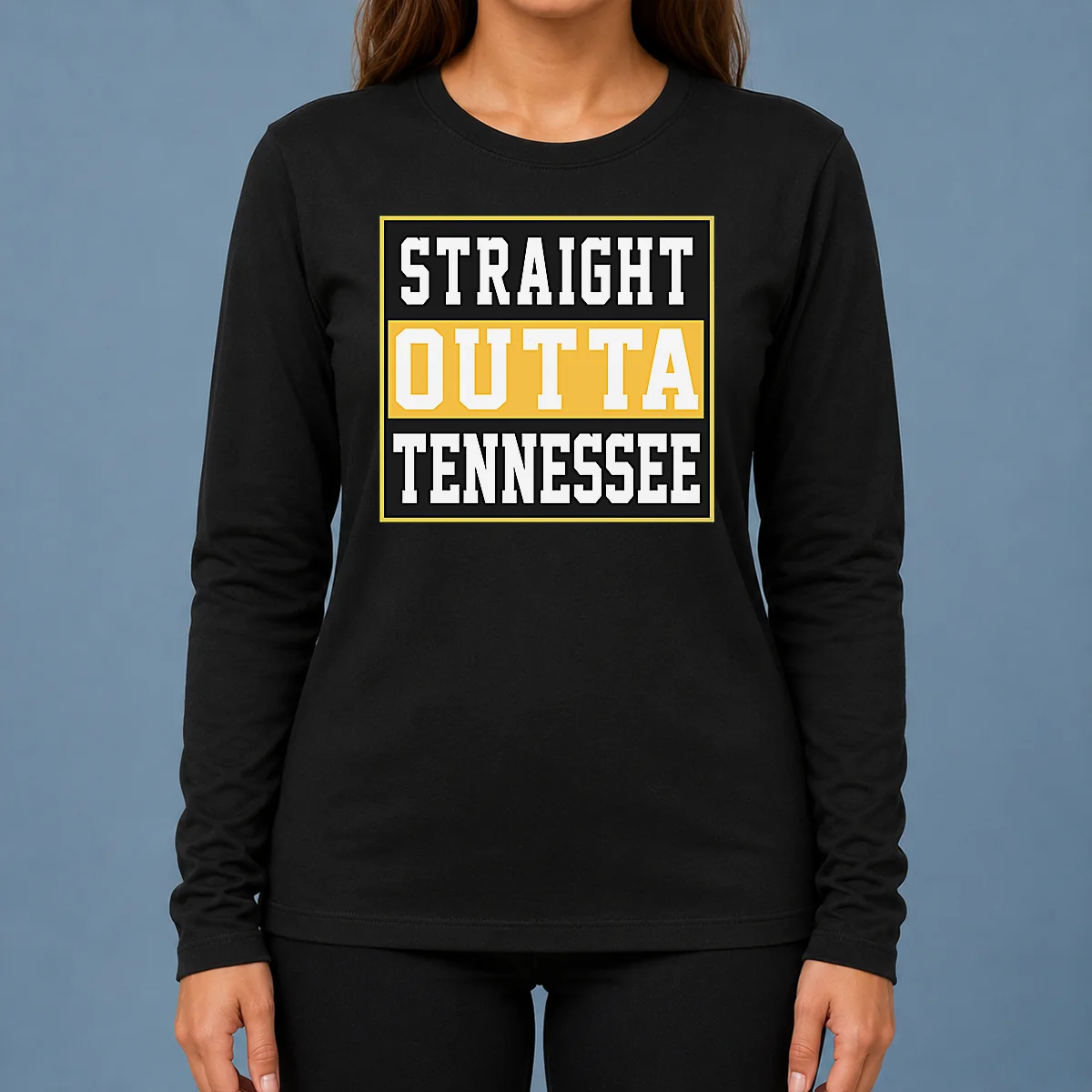 Hot Pretty Straight Outta Tennessee Long Sleeve Shirt