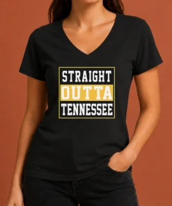 Hot Pretty Straight Outta Tennessee V-Neck Shirt