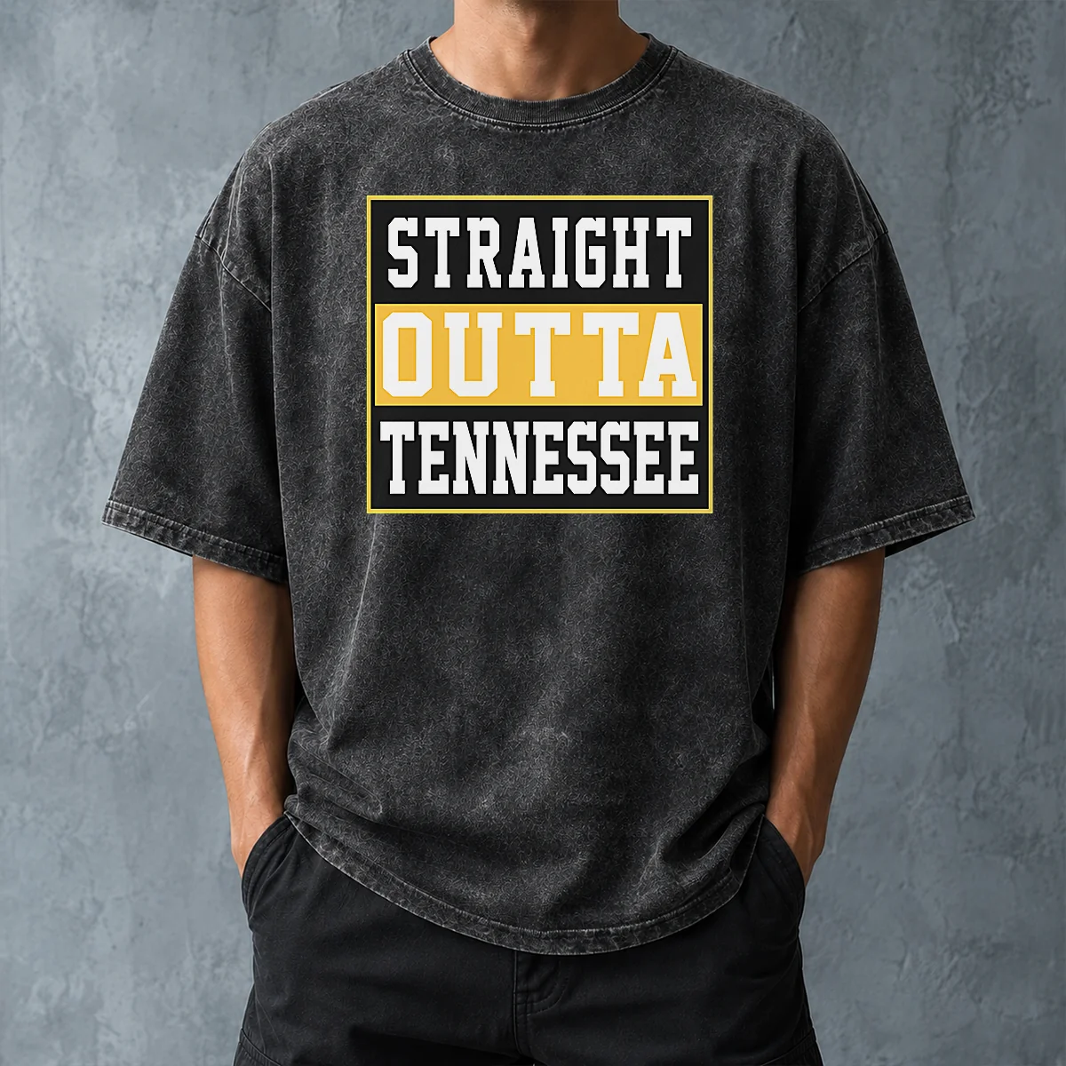 Hot Pretty Straight Outta Tennessee Washed T-Shirt