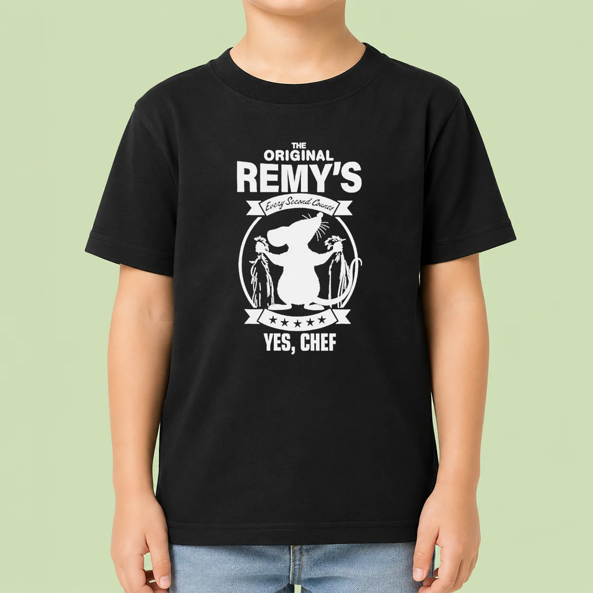 Hot Remy Ratatouille The Original Remy S Every Second Counts Yes Chef Disney Cartoon Kids T-Shirt