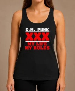 Hot Straight Edge Hardcore CM Punk XXX My Life My Rules Tank Top