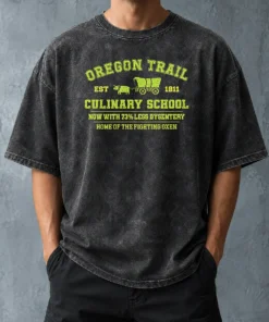Hot Top Oregon Trail Culinary School Washed T-Shirt