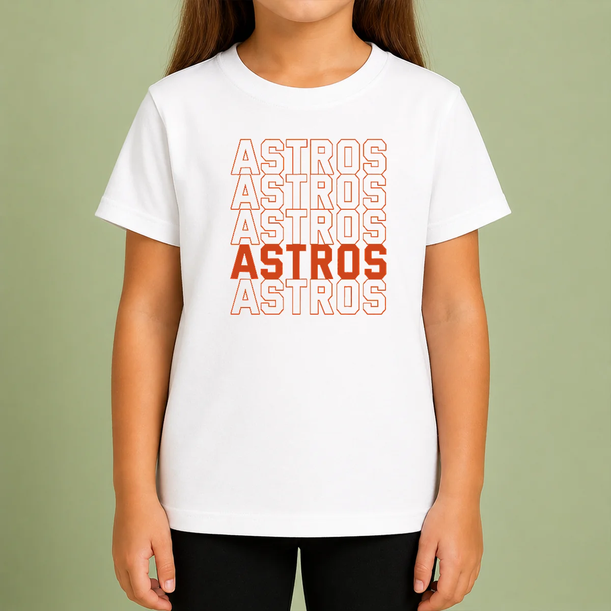 Hot Top Vintage Astros Retro Style Name Sports Fan Kids T-Shirt