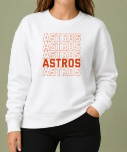 Hot Top Vintage Astros Retro Style Name Sports Fan Sweater
