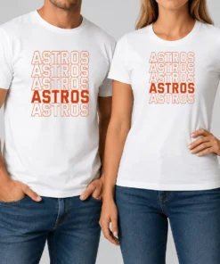 Hot Top Vintage Astros Retro Style Name Sports Fan t shirt in classic fit, featuring retro Astros logo and vintage typography
