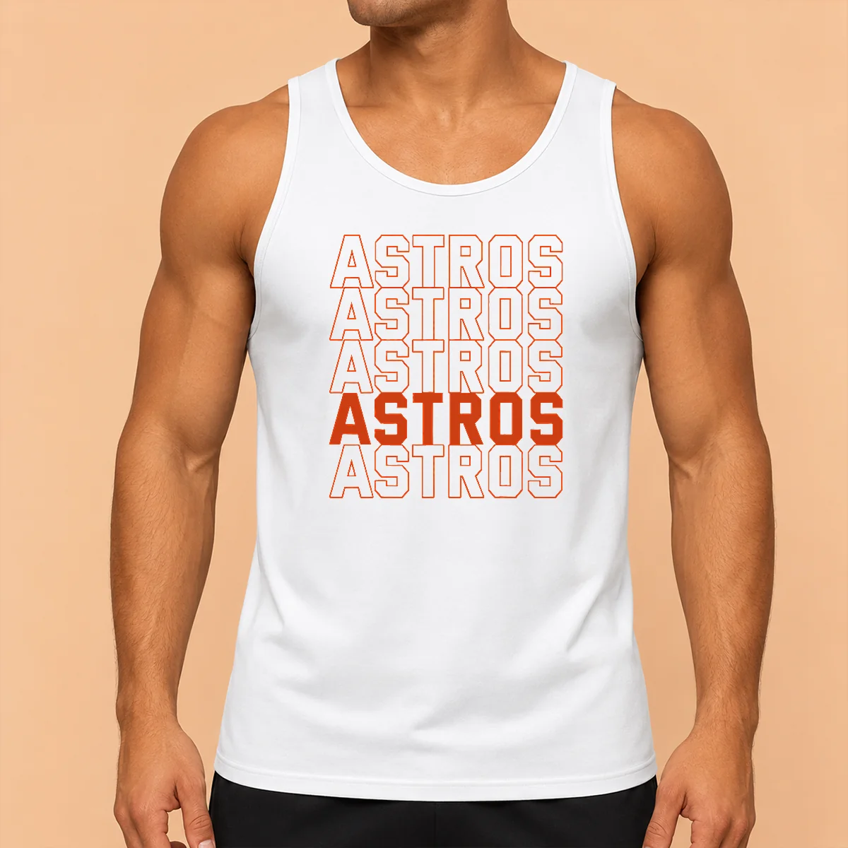 Hot Top Vintage Astros Retro Style Name Sports Fan Tank Top