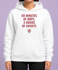 Nice 90 Minutes Of Hope 3 Hours Of Anxiety Hoodie