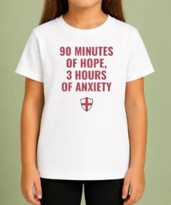 Nice 90 Minutes Of Hope 3 Hours Of Anxiety Kids T-Shirt