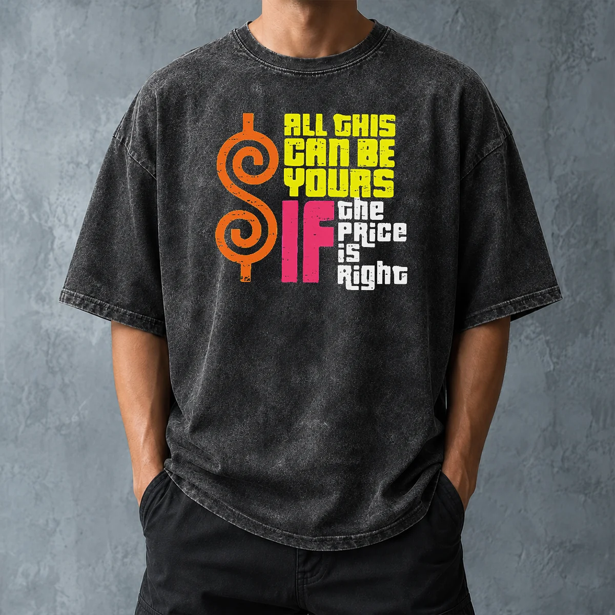 Nice All This Can Be Yours If The Price Is Right Geek Washed T-Shirt