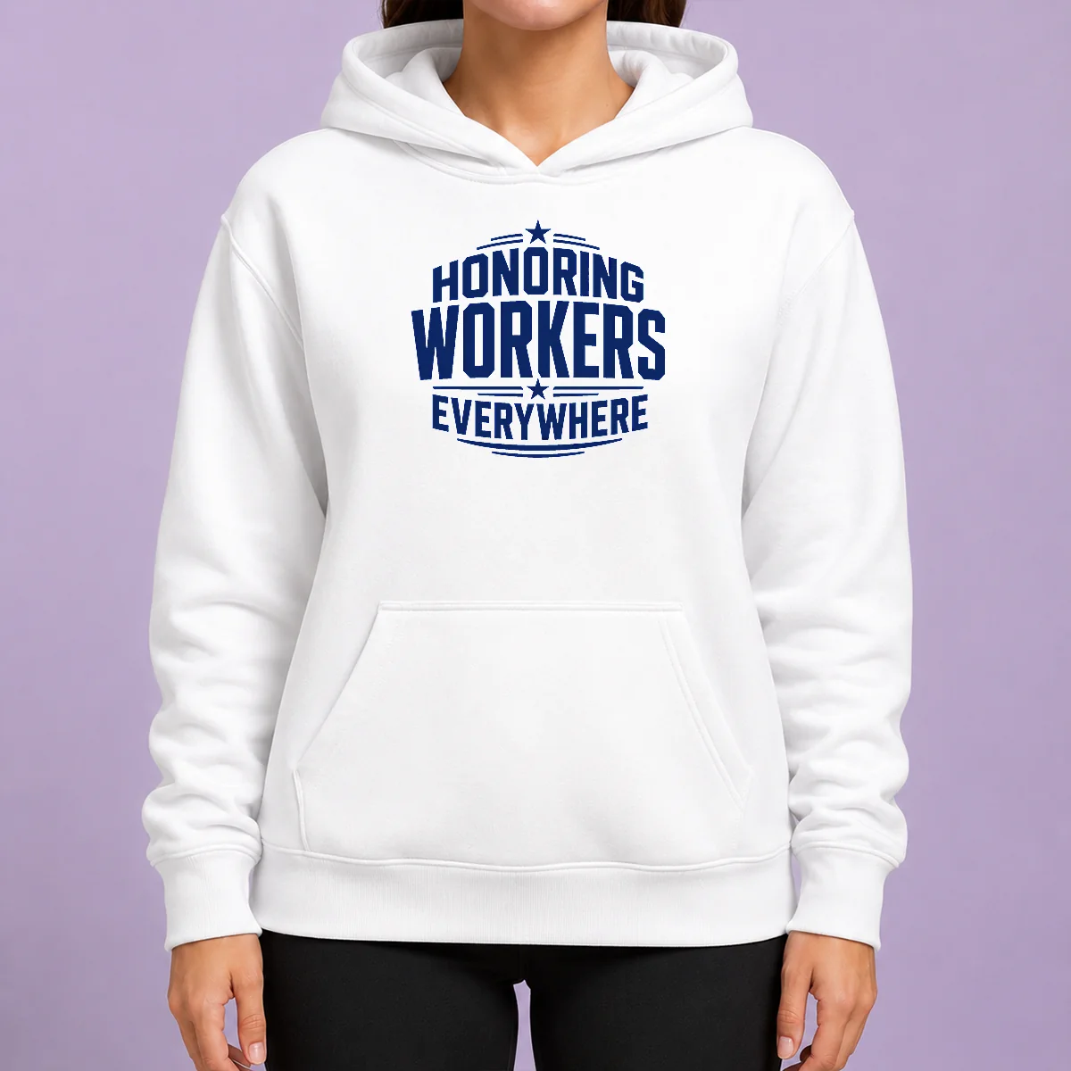 Nice Awesome Labour Day Workers Pride Line Art Hoodie