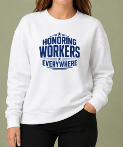Nice Awesome Labour Day Workers Pride Line Art Sweater