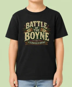 Nice Battle Of The Boyne Heritage Celebration Retro Distressed Kids T Shirt in classic fit with vintage design