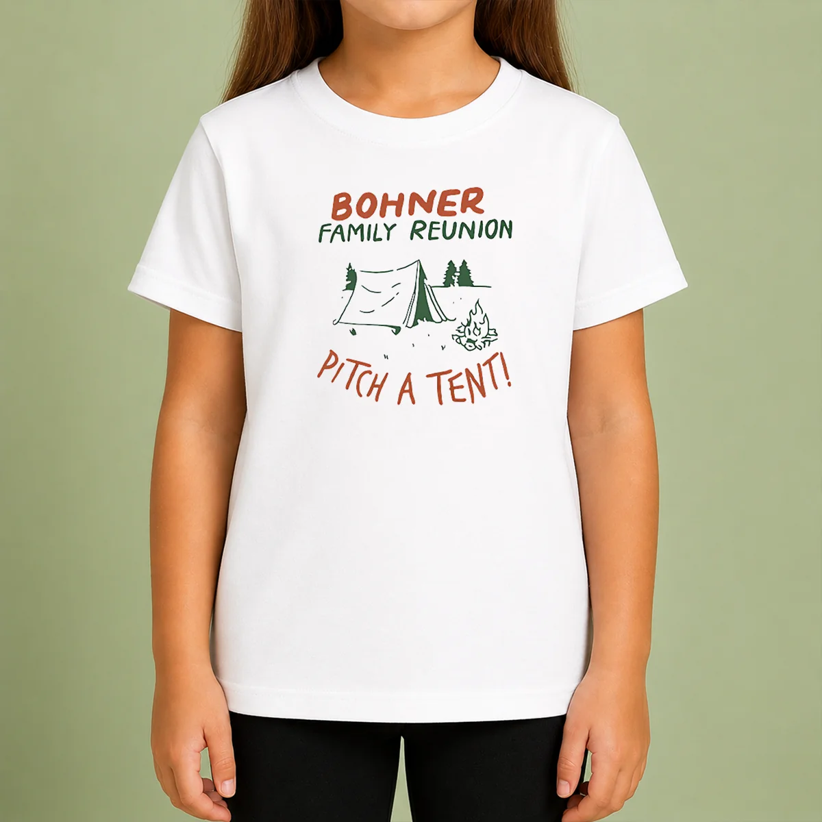 Nice Bohner Family Reunion Pitch A Tent Camping Kids T-Shirt