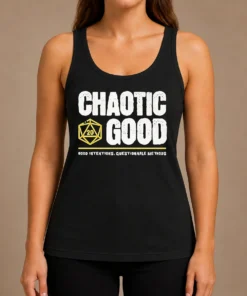 Nice Chaotic Good D20 Dice Good Intentions Questionable Methods Tank Top