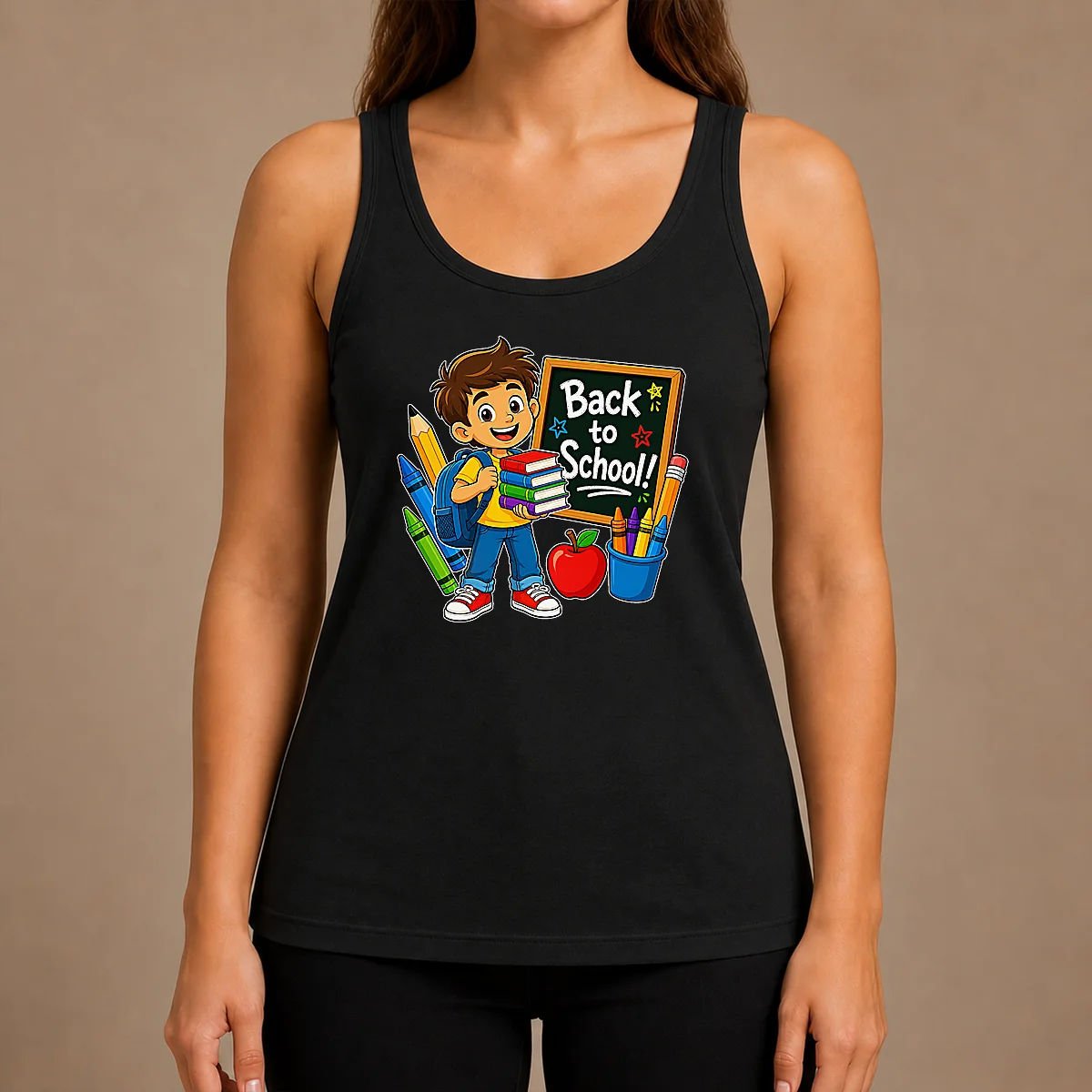 Nice Excited Student Back To School Vector Shirt - Image 3