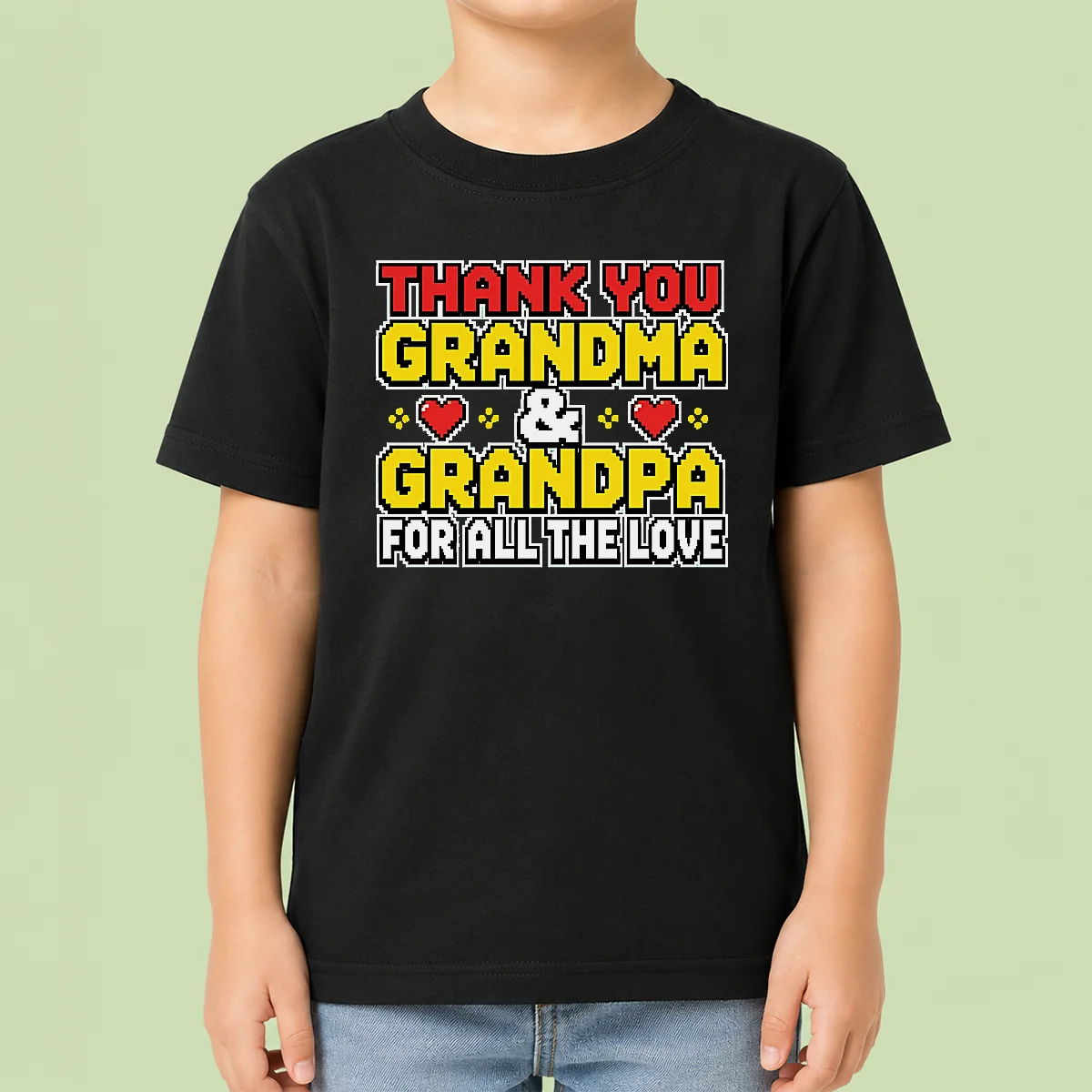 Nice Grandparents Day Appreciation Gift Family Love Kids T-Shirt