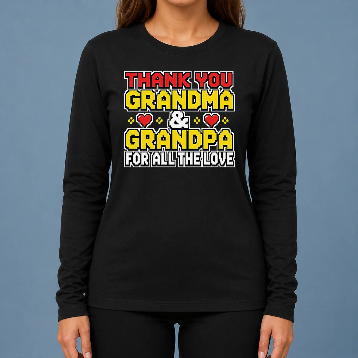 Nice Grandparents Day Appreciation Gift Family Love Long Sleeve Shirt