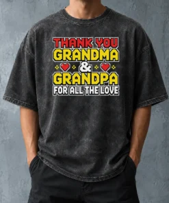 Nice Grandparents Day Appreciation Gift Family Love Washed T-Shirt