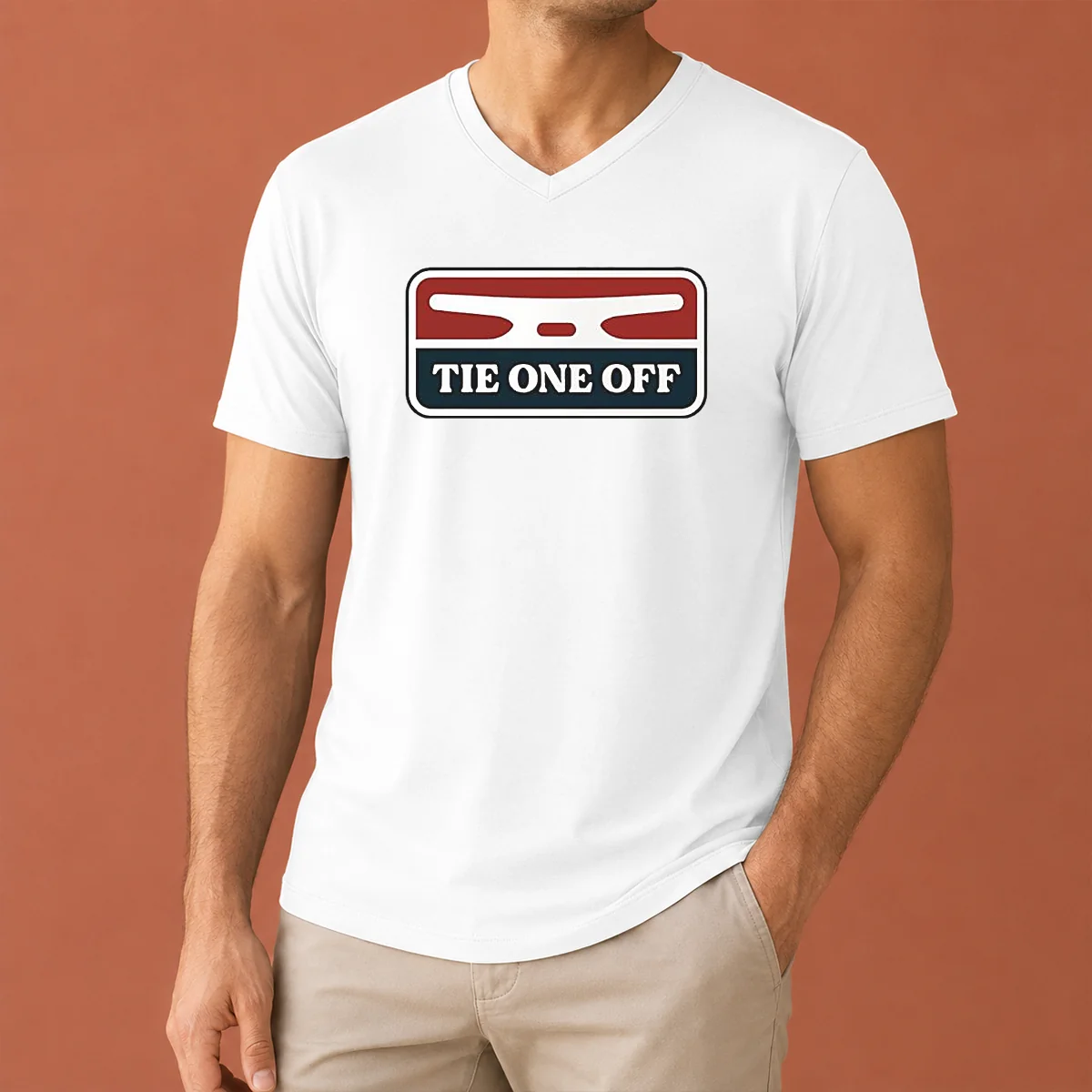 Nice Nautical Apparel Tie One Off V-Neck Shirt Nice Nautical Apparel Tie One Off V-Neck Shirt