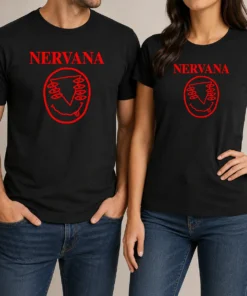 Nice Nervana Eyes And Smiley Face Red