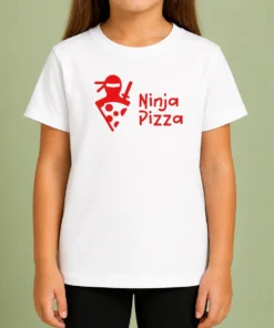 Nice Ninja Pizza Martial Arts Character Food Illustration Kids T-Shirt