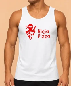 Nice Ninja Pizza Martial Arts Character Food Illustration Tank Top