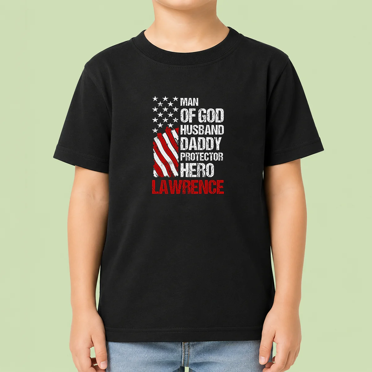 Nice Official Man Of God Husband Dad Protector Hero Kids T-Shirt