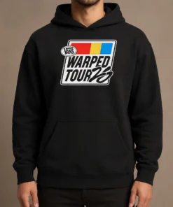 Nice Official Vans Warped Tour 25th Anniversary Logo Punk Rock Hoodie