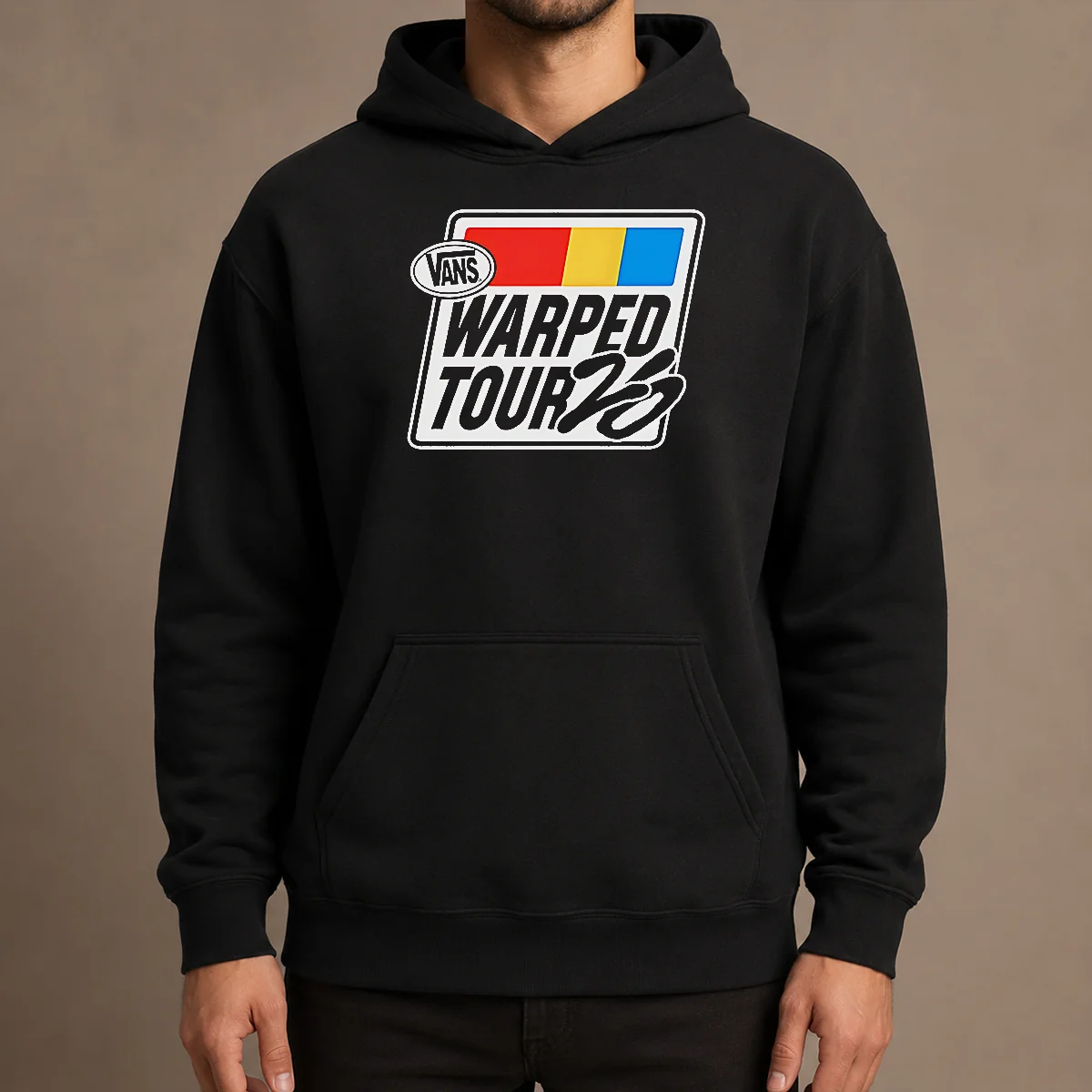 Nice Official Vans Warped Tour 25th Anniversary Logo Punk Rock Hoodie