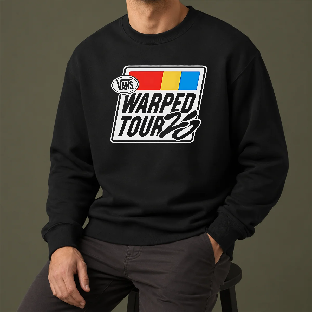 Nice Official Vans Warped Tour 25th Anniversary Logo Punk Rock Sweater