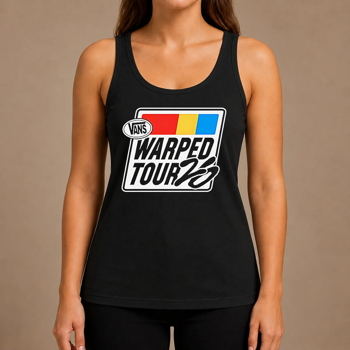 Nice Official Vans Warped Tour 25th Anniversary Logo Punk Rock Tank Top