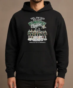 Nice Officials Yes Im Old But I Saw Milwaukee Bucks Champions 2021 Finals Thank You For The Mem hoodie in black with front print