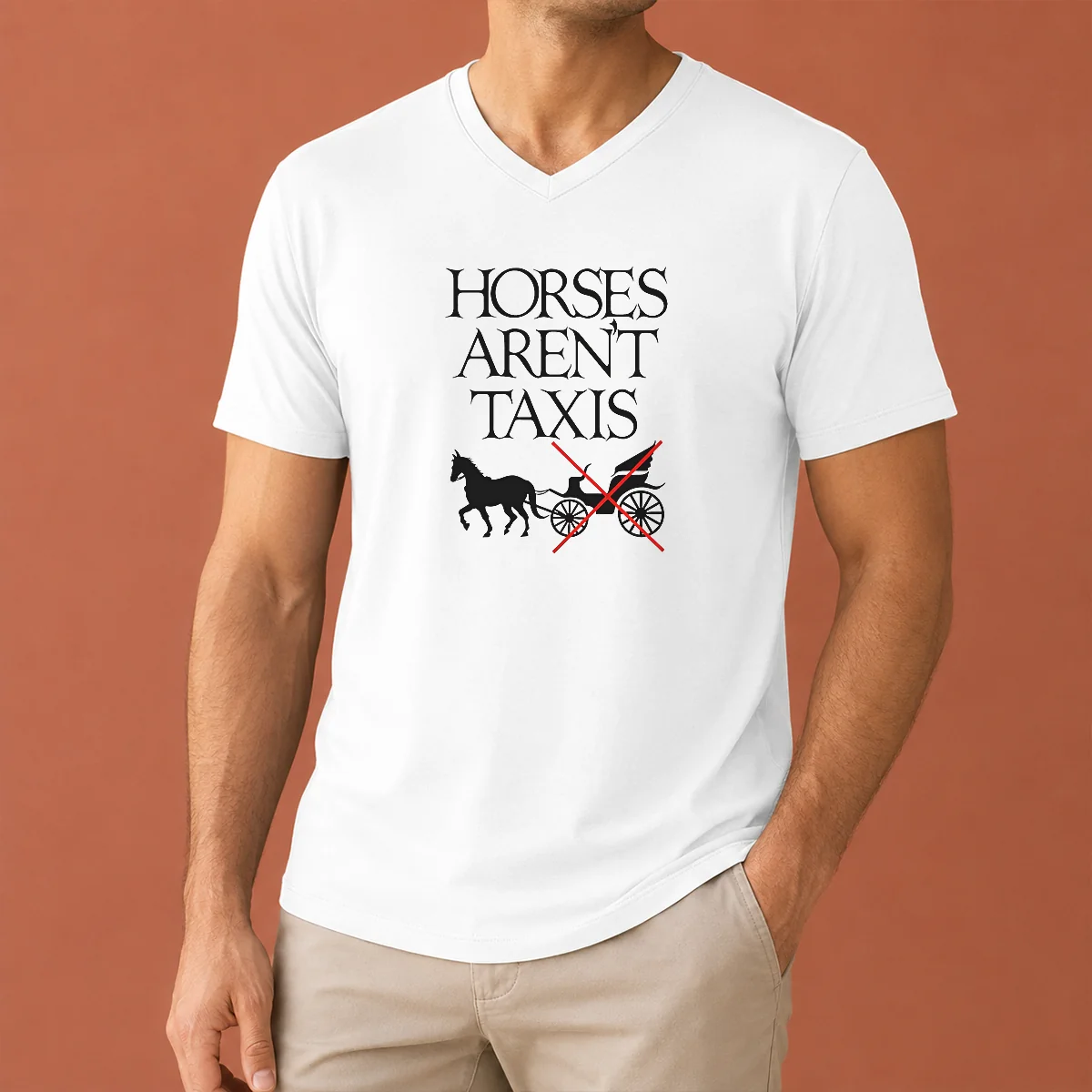 Nice Original Horses Aren'T Taxis Carriage V-Neck Shirt Nice Original Horses Aren'T Taxis Carriage V-Neck Shirt
