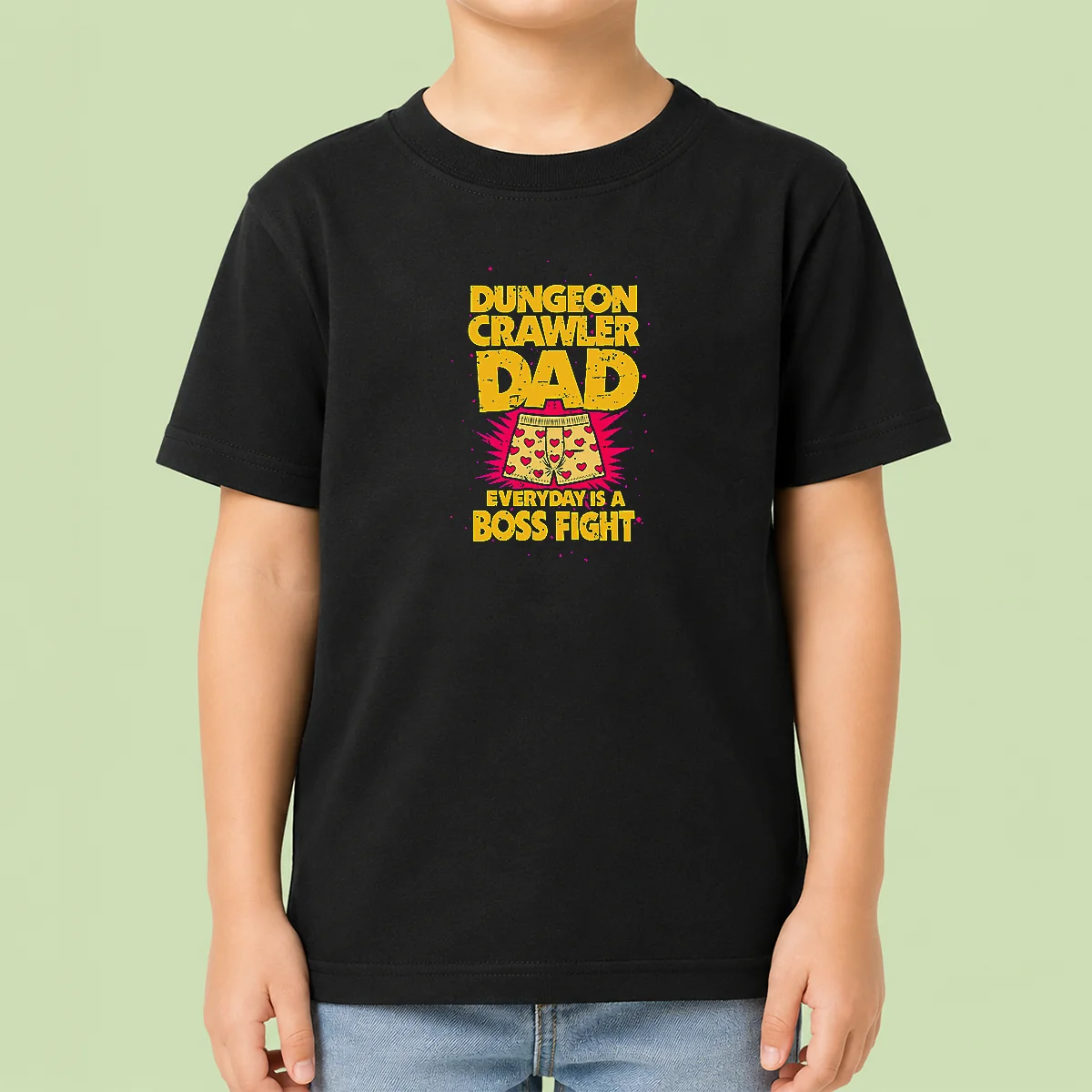 Nice Premium Dungeon Crawler Dad Kids T-Shirt