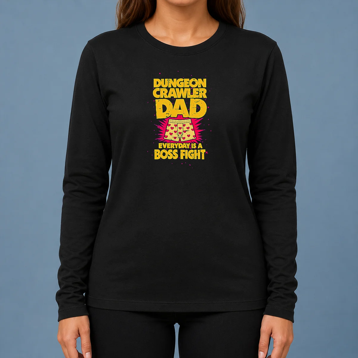 Nice Premium Dungeon Crawler Dad Long Sleeve Shirt