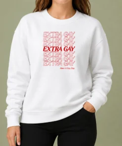 Nice Premium Extra Gay Have A Gay Day LGBTQ Pride Rainbow Sweater