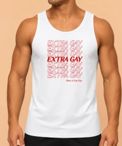 Nice Premium Extra Gay Have A Gay Day LGBTQ Pride Rainbow Tank Top