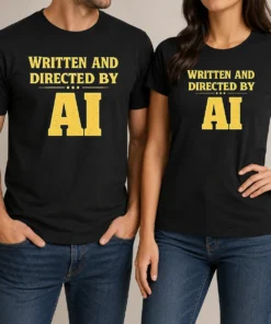 Nice Premium Written And Directed By AI Bold Text