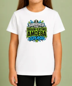 Nice Pretty Brain Eating Amoeba Survival Typography Kids T-Shirt