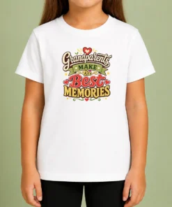 Nice Pretty Grandparents Day For Family Love Typography Kids T-Shirt