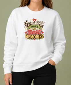 Nice Pretty Grandparents Day For Family Love Typography Sweater