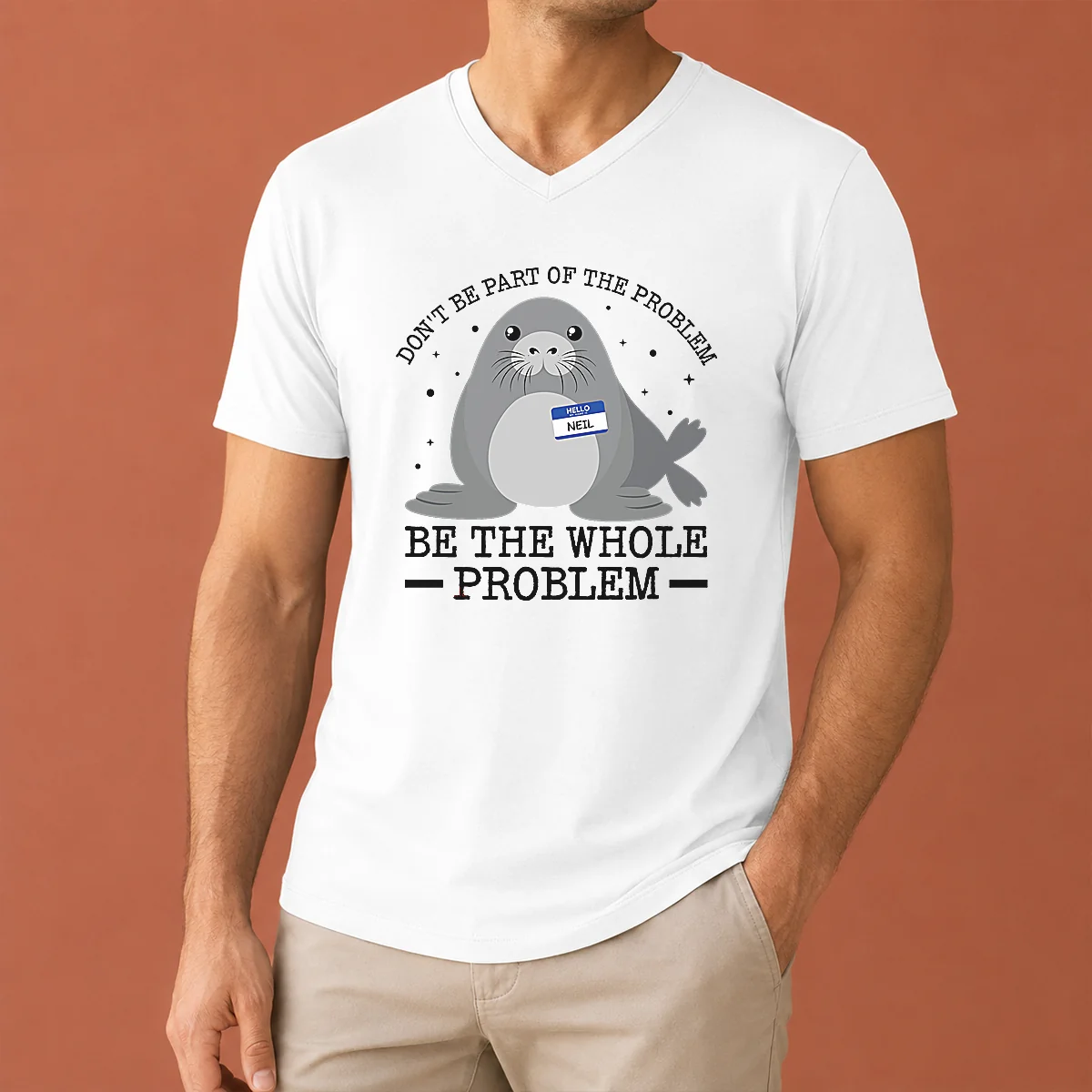 Nice Pretty Hello My Name Is V-Neck Shirt Nice Pretty Hello My Name Is V-Neck Shirt
