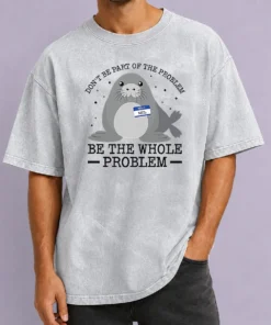 Nice Pretty Hello My Name Is Neil Funny Seal Character on a soft washed t shirt in light gray