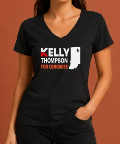 Nice Pretty Kelly Thompson For Congress V-Neck Shirt