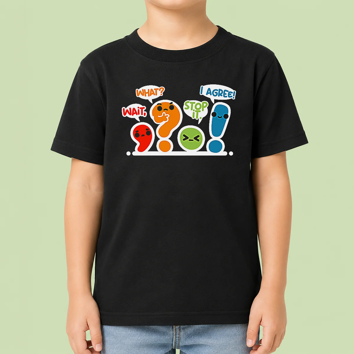 Nice Pretty Punctuation Squad Kids T-Shirt